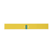 Bandeau De Faire-part Monogramme moderne turquoise et jaune mariage (Plat)