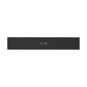 Bandeau De Faire-part Monogramme noir simple Mariage élégant (Plat)