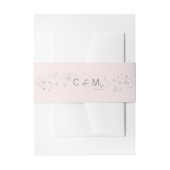 Bandeau De Faire-part Monogramme personnalisé Mariage gris rose pâle (Devant example)