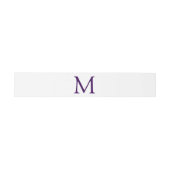 Bandeau De Faire-part Monogramme pourpre et blanc simple (Plat)
