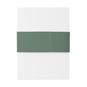 Bandeau De Faire-part Monogramme Rétro Mariage vert olive (Dos Example)