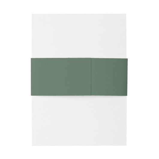 Bandeau De Faire-part Monogramme Rétro Mariage vert olive (Dos Example)