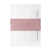 Bandeau De Faire-part Monogramme rose (Devant example)