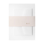 Bandeau De Faire-part Monogramme rose doux Simple Mariage moderne simple (Devant example)