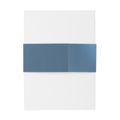 Bandeau De Faire-part Monogramme & Ruban - Bleu (Dos Example)
