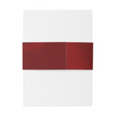 Bandeau De Faire-part Monogramme & Ruban - Rouge (Dos Example)
