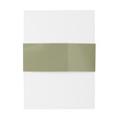 Bandeau De Faire-part Monogramme & Ruban - Sauge (Dos Example)