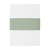 Bandeau De Faire-part Monogramme rustique vert solide Mariage personnali (Dos Example)