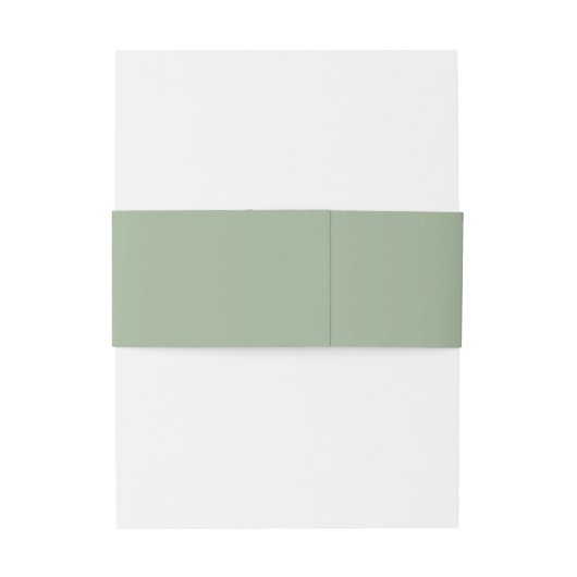Bandeau De Faire-part Monogramme rustique vert solide Mariage personnali (Dos Example)