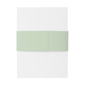 Bandeau De Faire-part Monogramme rustique vert solide Mariage personnali (Dos Example)