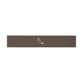 Bandeau De Faire-part Monogramme Script Esperluette Mariage Classique (Plat)