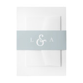 Bandeau De Faire-part Monogramme simple Dusty Blue Wedding (Devant example)