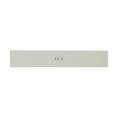 Bandeau De Faire-part Monogramme simple Élégant Eucalyptus Vert (Plat)