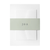 Bandeau De Faire-part Monogramme simple Élégant Eucalyptus Vert (Devant example)