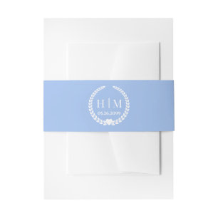 Bandeau De Faire-part Monogramme simple Élégant Mariée et Initiales de c