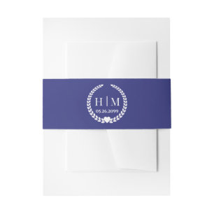 Bandeau De Faire-part Monogramme simple Élégant Mariée et Initiales de c