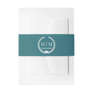 Bandeau De Faire-part Monogramme simple Élégant Mariée et Initiales de c
