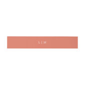 Bandeau De Faire-part Monogramme simple en terre cuite Mariage minimal é (Plat)