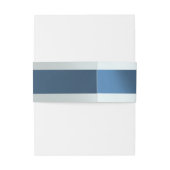 Bandeau De Faire-part Monogramme sur ruban - Bleu (Dos Example)
