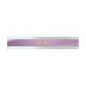 Bandeau De Faire-part Monogramme sur ruban - Lavande (Plat)