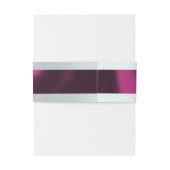 Bandeau De Faire-part Monogramme sur ruban - prune (Dos Example)