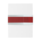 Bandeau De Faire-part Monogramme sur ruban - Rouge (Dos Example)