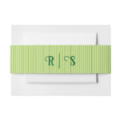 Bandeau De Faire-part Monogramme tropical rose et vert funky (Devant Example)