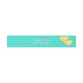 Bandeau De Faire-part Monogramme turquoise (Plat)