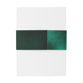 Bandeau De Faire-part Monogramme Vert Émeraude (Dos Example)