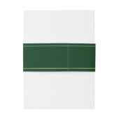 Bandeau De Faire-part Monogramme vert et or (Dos Example)