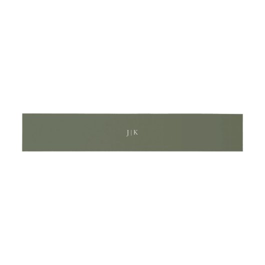 Bandeau De Faire-part Monogramme vert Moss (Plat)