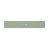Bandeau De Faire-part Monogramme vert simple Mariage élégant minimal (Plat)