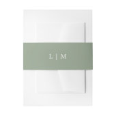 Bandeau De Faire-part Monogramme vert simple Mariage élégant minimal (Devant example)