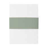 Bandeau De Faire-part Monogramme vert simple Mariage élégant minimal (Dos Example)