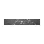 Bandeau De Faire-part Monogrammes Initiales Date Tableau de bord et cord (Plat)