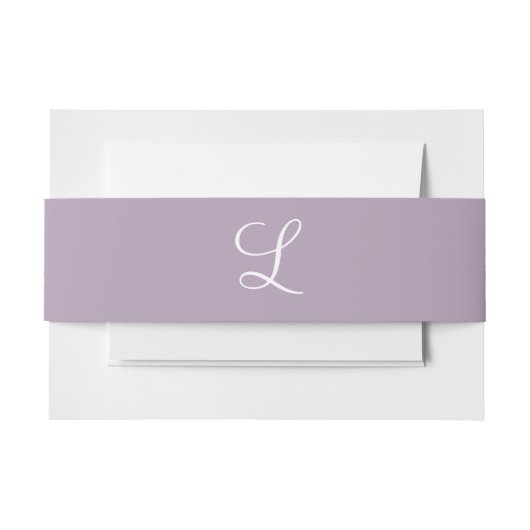 Bandeau De Faire-part Monogrammes Pastel Purple (Devant Example)