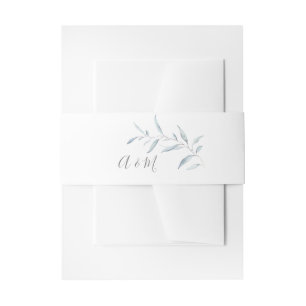 Bandeau De Faire-part Monographie de mariage bleu foncé