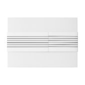 Bandeau De Faire-part Monographie moderne et rayures noir, mariage blanc (Dos exemple)