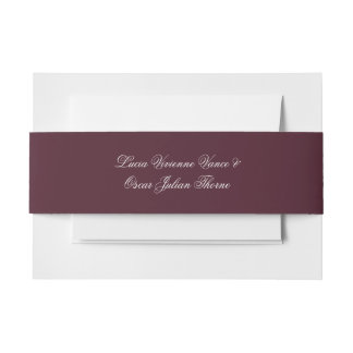 Bandeau De Faire-part Moody Burgundy Dutch Floral Wedding Invitation