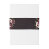 Bandeau De Faire-part Moody foncé Floral Mariage romantique (Dos Example)