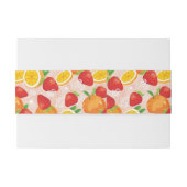 Bandeau De Faire-part Motif abstrait avec la fraise (Dos exemple)