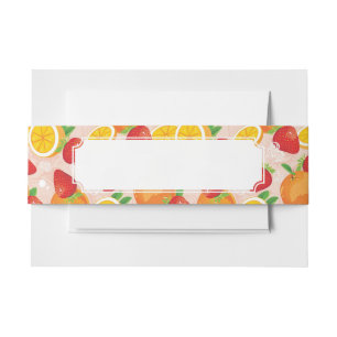 Bandeau De Faire-part Motif abstrait avec la fraise