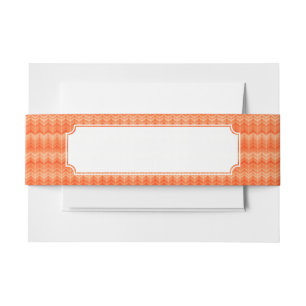 Bandeau De Faire-part Motif abstrait de textile de zigzag de rouge