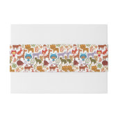 Bandeau De Faire-part Motif abstrait d'enfant et d'animaux (Dos exemple)