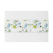 Bandeau De Faire-part motif animal d'arrière - plan d'enfants (Dos exemple)