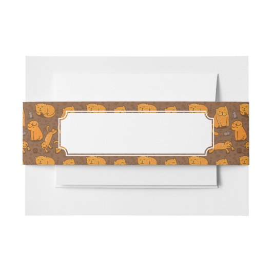 Bandeau De Faire-part Motif avec des chats (Devant Example)