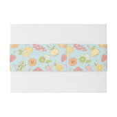 Bandeau De Faire-part Motif avec des fruits et des baies (Dos exemple)