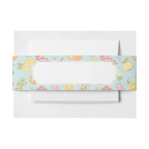 Bandeau De Faire-part Motif avec des fruits et des baies