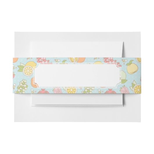 Bandeau De Faire-part Motif avec des fruits et des baies (Devant Example)