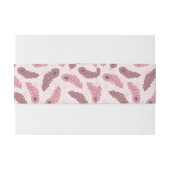 Bandeau De Faire-part motif avec des plumes de paon (Dos exemple)